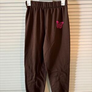 Brown Kids Bottoms with Pink Butterfly